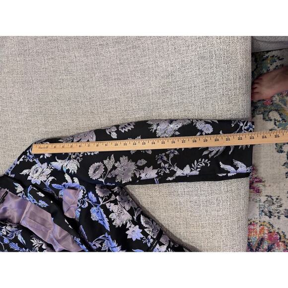 INC International Concepts Black Purple Silver Floral Party Suit Coat Blazer XL - Picture 11 of 16